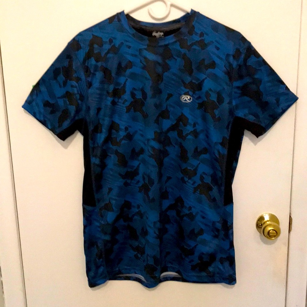 Rawlings Blue & Black Athletic Tee Men's Small